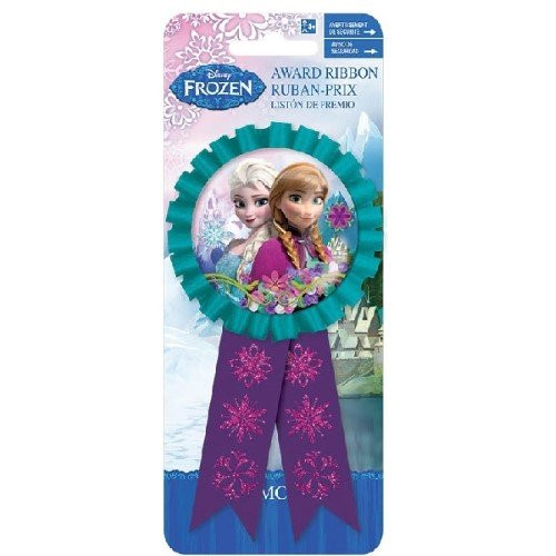 Amscan Disney Frozen Confetti Pouch Award Ribbon Party Game Activity Prize (1 Piece), Teal/Violet, 5 3/4" x 3 1/8".