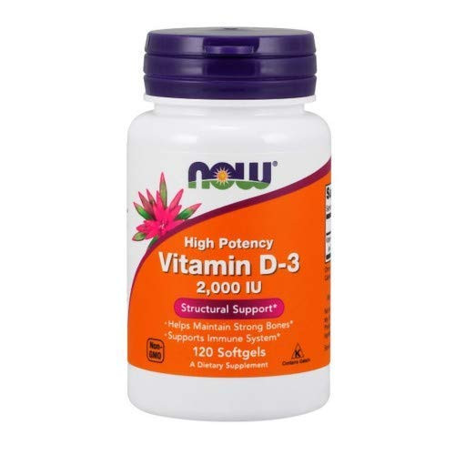 Now Foods Vitamin D-3 High Potency 2000 IU 120 Softgels Now Foods Vitamin D-3 High Potency 2000 IU 120 Softgels