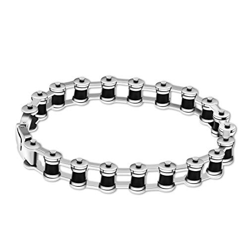 Uloveido Mens Bikers Punk Bracelet Stainless Steel Motorcycle Bike Chain Bracelets Y674-2-Blackwhite Uloveido Mens Bikers Punk Bracelet Stainless Steel Motorcycle Bike Chain Bracelets Y674-2-Blackwhite