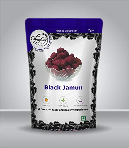 FZYEZY Natural Freeze Dried Black Jamun Fruit for Kids and Adults  Black Plum 0_70 oz 20gm  Healthy Diet Dessert