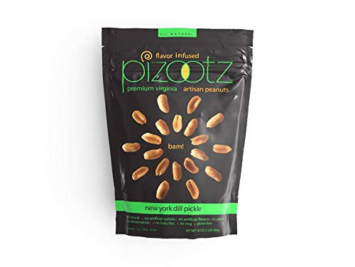 Pizootz New York Dill Pickle Flavor Infused Premium Virginia Gourmet Artisan Peanuts - 5_75 oz per bag New York Dill Pickle Pizootz New York Dill Pickle Flavor Infused Premium Virginia Gourmet Artisan Peanuts - 5_75 oz per bag New York Dill Pickle