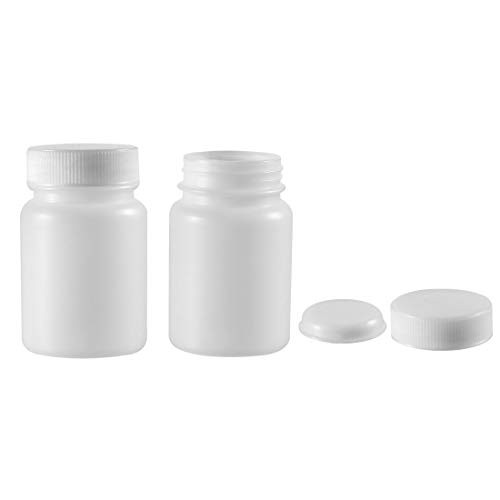 uxcell Plastic Lab Chemical Reagent Bottle 50ml1_7oz Wide Mouth Sample Sealing Liquid Storage Container 2pcs