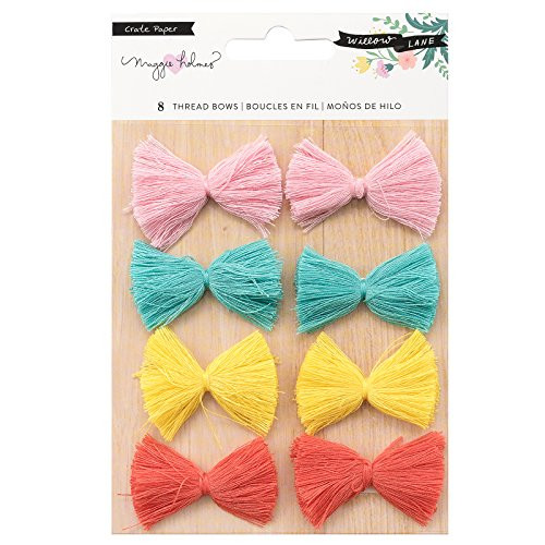 Maggie Holmes 8 Piece Willow Lane Adhesive Bows Embellishments Multicolor