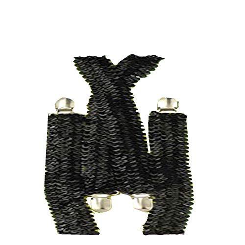 Forum Novelties Mens Novelty Adult Sequin Suspenders Black One Size