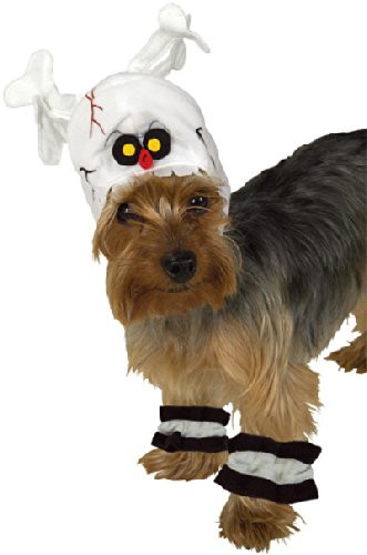 Rubies Pet Costume Large Skeleton Headpiece with Cuffs