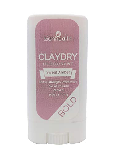 Zion Health Clay Dry Bold Deodorant Stick _50 oz Sweet Amber
