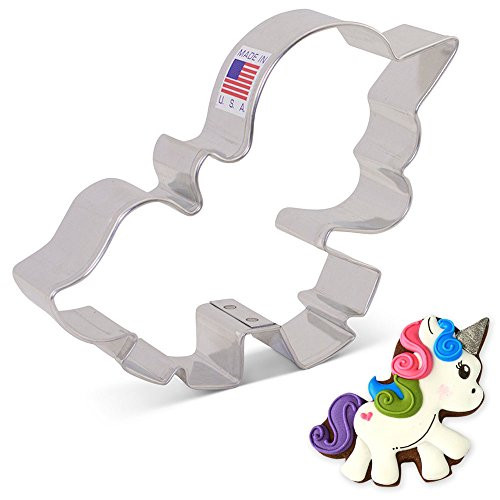 Cute Unicorn Cookie Cutter by LilaLoa - 3.13 Inch - Ann Clark - US Tin Plated Steel