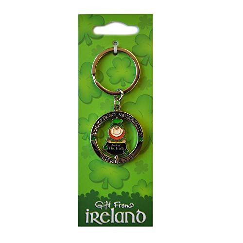 Lucky Irish Leprechaun Spinner Keychain