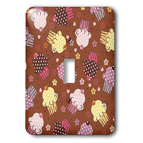 3dRose lsp-35902-1 Chocolate Cupcake Design Single Toggle Switch