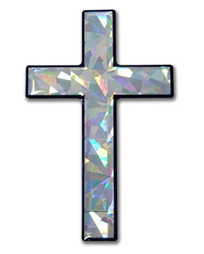 Elektroplate Cross 3D Silver Reflective Decal
