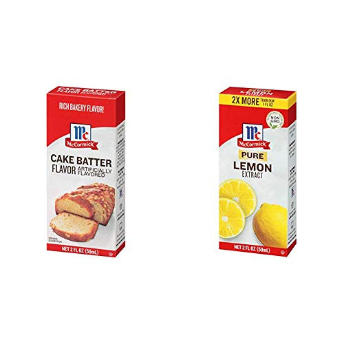 McCormick Cake Batter Flavor 2 fl oz   McCormick Pure Lemon Extract 2 Fl Oz Pack of 1