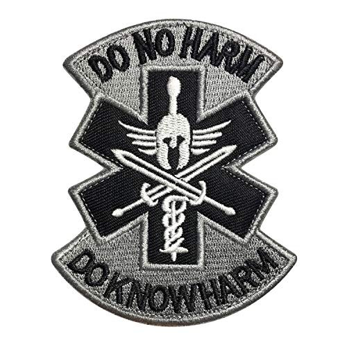 MORTHOME M Do No Harm Do Know Harm Spartan Medic EMT EMS Us Morale Badge ACU Patch 4