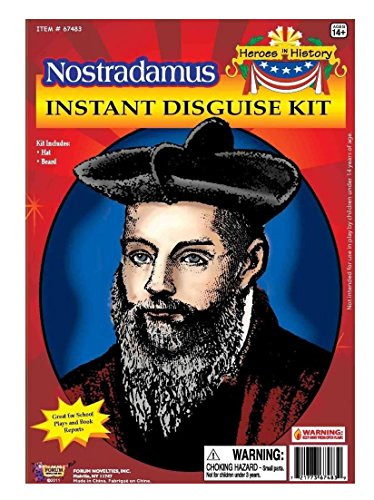 Forum Novelties Mens Heroes In History Nostradamus Instant Disguise Kit Multi One Size