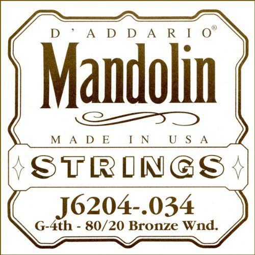 DAddario J6204 8020 Bronze Wound Mandolin Single String _034