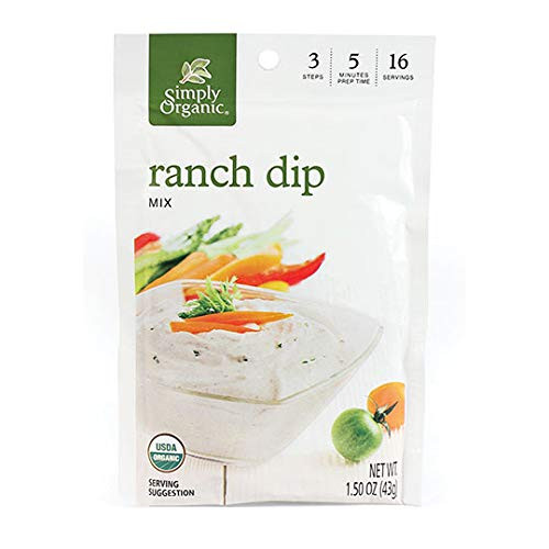 Simply Organic Ranch Dip Certified Organic Gluten-Free  1_5 oz  Pack of 3