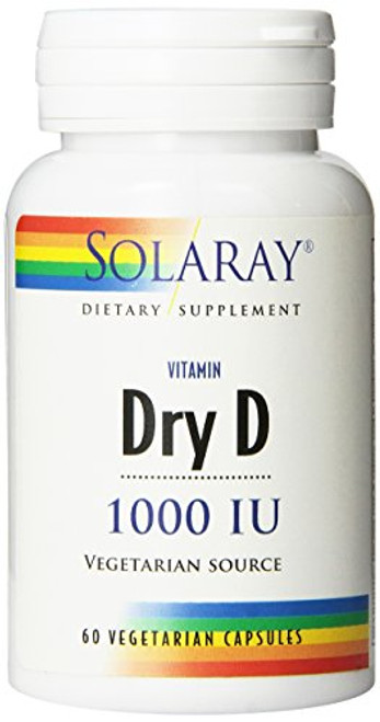 Solaray Dry D-2 Veg Cap Btl-Plastic 1000IU 60ct Solaray Dry D-2 Veg Cap Btl-Plastic 1000IU 60ct