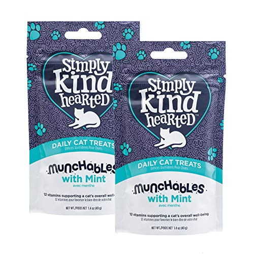 Munchables with Mint - Daily Healthy and Crunchy cat Treats with Vitamins and Catnip - 2-Pack 2 x 1_4 oz
