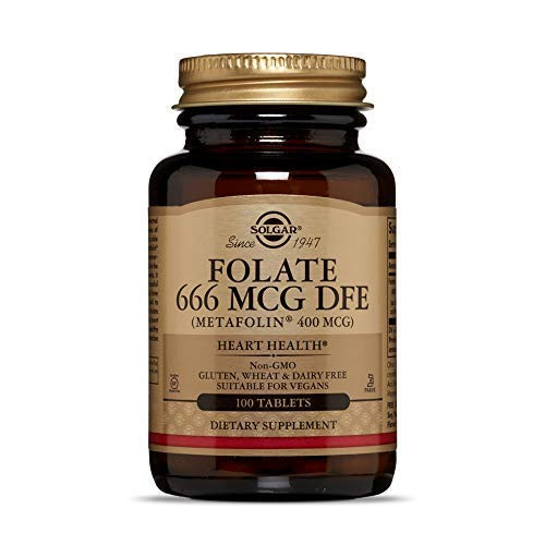 Folate 666 MCG DFE 400 MCG FOLIC ACID Tablets - 100 Count
