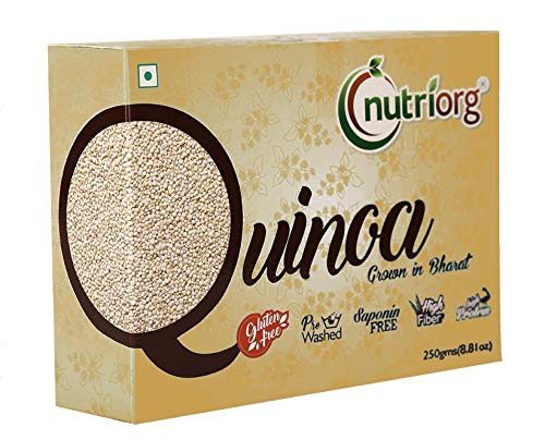 Nutriorg Certified Organic Quinoa Seed  Chenopodium Quinoa  8_81 Oz 249_75 gm  Seed with Rich Proteins   Essential Supplement