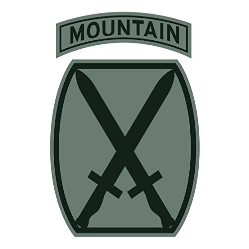 US Army - 10th Mountain Division SSI Patch Decal in ACU Colors - Five Inch Tall Full Color Decal Sticker