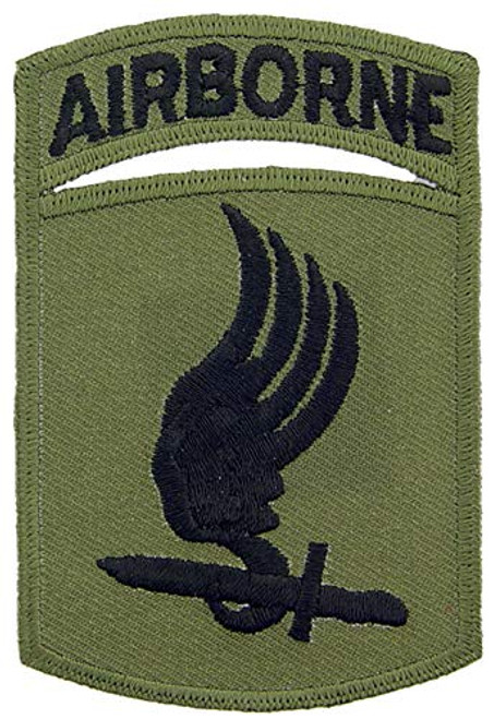 United States Army 173rd Airborne Embroidered Patch Subdued WoodlandGreen with Iron-On Adhesive United States Army 173rd Airborne Embroidered Patch Subdued WoodlandGreen with Iron-On Adhesive