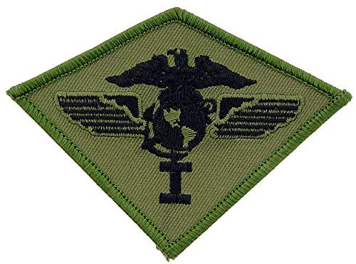 United States Marine Corps USMC 1st Aircraft Wing Patch with Iron-On Adhesive Subdued WoodlandGreen