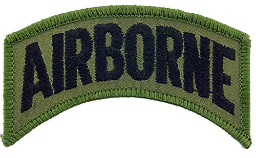 United States Army Airborne AB Tab Patch Subdued WoodlandGreen with Iron-On Adhesive United States Army Airborne AB Tab Patch Subdued WoodlandGreen with Iron-On Adhesive