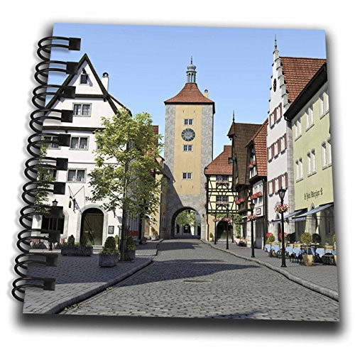 3D Rose Bavarian Town Main Street Mini Notepad 4 x 4