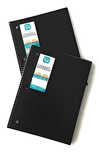 Pen  Gear 1 Subject Notebook College Ruled 80 Sheets Black Pack of 2