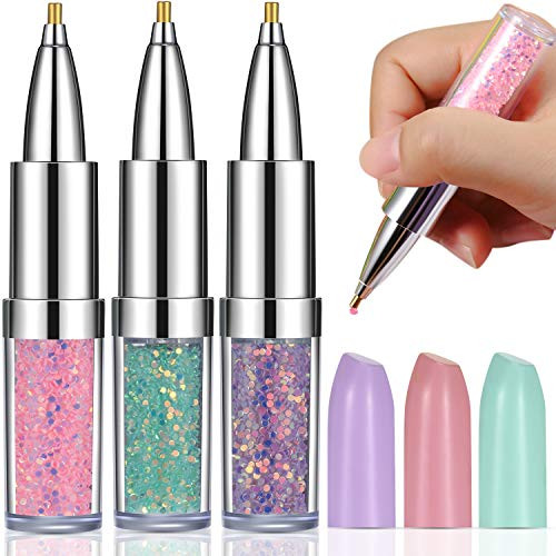 3 Pieces 5D Diamond Painting Drill Pen Point Drill Pen Diamond Painting Tools Diamond Painting Pen for DIY Crafts Nail Art Sewing Crossing Stitch Accessories