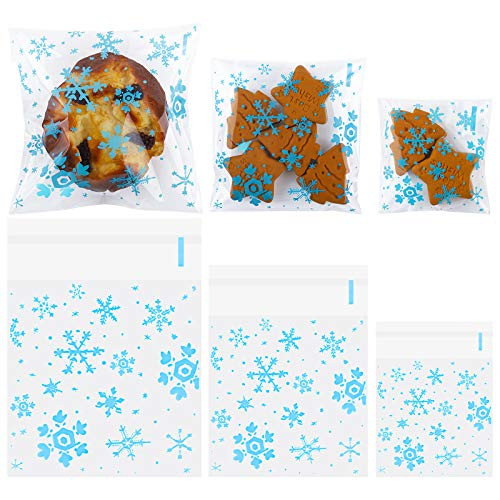 Elcoho 300 Pieces Christmas Snowflake Candy Bags Cookie Bags Cellophane Snack Treat Bags Snowflake Plastic Cookie Candy Treat Gift Bags for Christmas Party Supplies Elcoho 300 Pieces Christmas Snowflake Candy Bags Cookie Bags Cellophane Snack Treat Bags Snowflake Plastic Cookie Candy Treat Gift Bags for Christmas Party Supplies