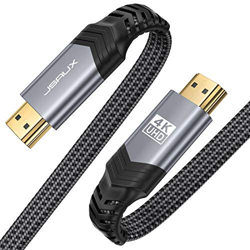 4K Flat HDMI Cable 6_6ft JSAUX High Speed HDMI 2_0 Cable 18Gbps 4K 60Hz Braided HDMI Cord Support 3D 4K HDR 2160P 1080P HDCP 2_2 ARC Ethernet Compatible with UHD TV Apple TV PC Grey 4K Flat HDMI Cable 6_6ft JSAUX High Speed HDMI 2_0 Cable 18Gbps 4K 60Hz Braided HDMI Cord Support 3D 4K HDR 2160P 1080P HDCP 2_2 ARC Ethernet Compatible with UHD TV Apple TV PC Grey