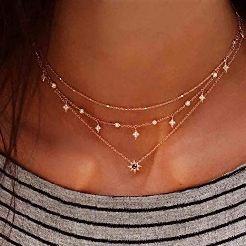 Acedre Boho Gold Crystal Choker 
