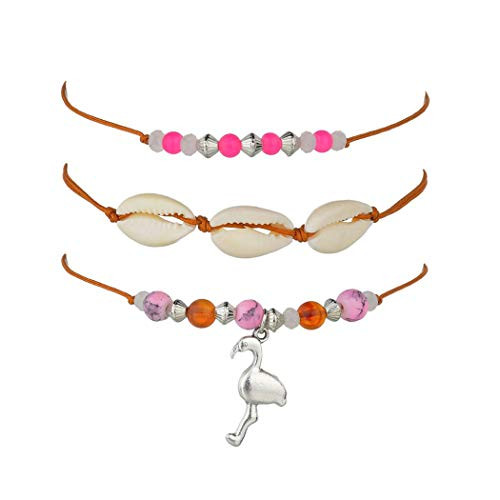 CanB Bead Anklet Bracelet Flamingo Beach Jewelry Fashion Foot Chain Charm Ankle Jewelry Adjustable Summer Anklet Set for Women Girls Teens CanB Bead Anklet Bracelet Flamingo Beach Jewelry Fashion Foot Chain Charm Ankle Jewelry Adjustable Summer Anklet Set for Women Girls Teens