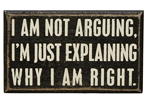 Primitives by Kathy Classic Box Sign, 3x5, Black/White