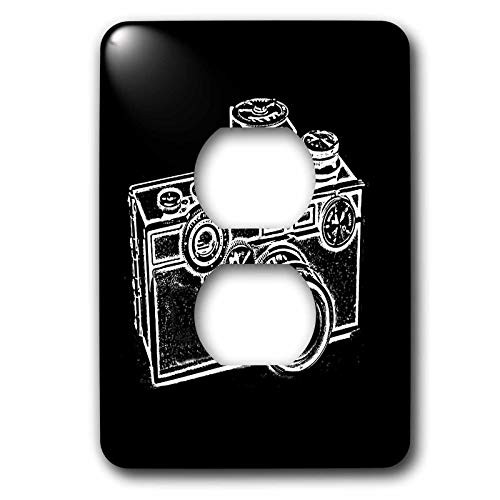 3dRose lsp-20714-6 Picture Of A Vintage Classical Camera 2 Plug Outlet Cover