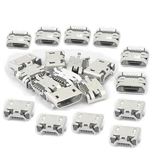 QMseller 20PCS USB Type B Standard Micro Port Female Solder Plug 5 Pin SMD SMT Jack Socket Connector