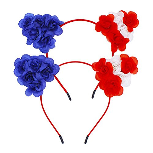 LUOEM 2Pcs Patriotic Headband Hair Band Accessory for National Flag Day 4th of July American Independence Day LUOEM 2Pcs Patriotic Headband Hair Band Accessory for National Flag Day 4th of July American Independence Day