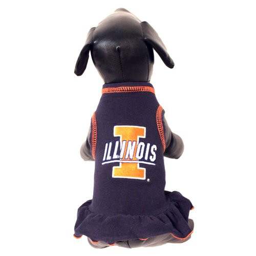 NCAA Illinois Illini Cheerleader Dog Dress Team Color X-Small