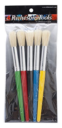 Jack Richeson 402055 Wood Stubby Brushes (Set of 5)