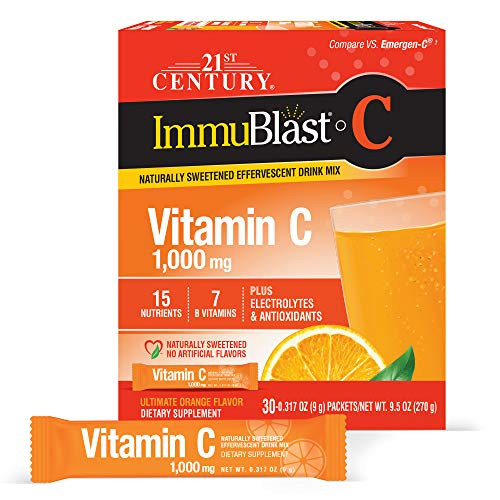 21st Century Immublast C Effervescent Drink Mix Packets Ultimate Orange 30 Count 27843