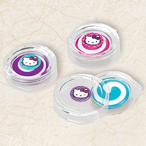 Adorable Hello Kitty Rainbow Lip Gloss Birthday Party Favours (12 Pack), Multi Color, 1 1/4" x 1/4".