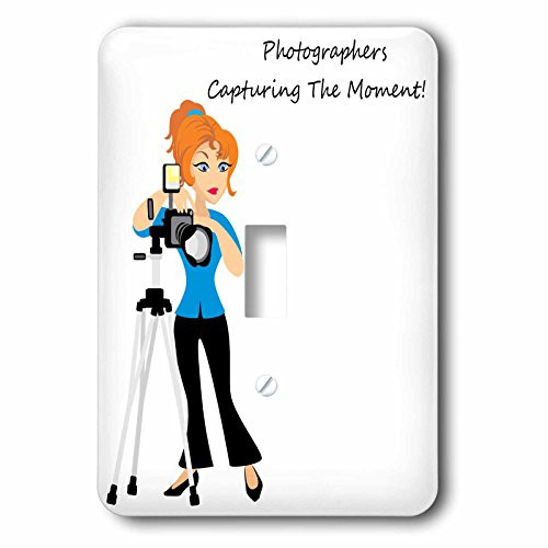 3dRose lsp-204488-1 Photographer Taking Pictures Single Toggle Switch