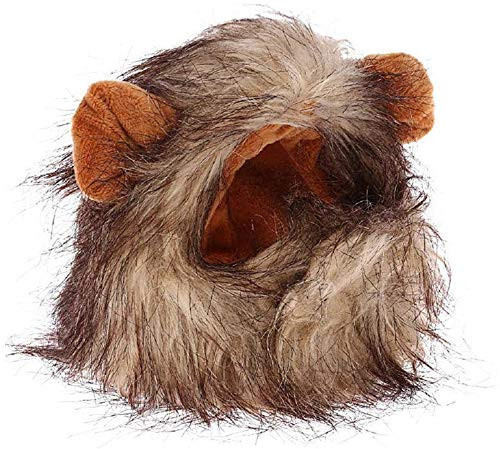 JHFY Lion Mane - Realistic   Funny Lion Mane for Dog  cat- Complementary Lion Mane for Dog Costumes