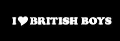 LLI I Heart British Boys  Decal Vinyl Sticker  Cars Trucks Vans Walls Laptop  White 5_5 x 0_5 in  LLI891