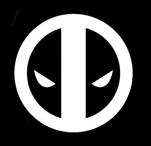 Makarios LLC Deadpool Logo Marvel Cars Trucks Vans Walls Laptop MKR White 5_5 x 5_5 MKR220