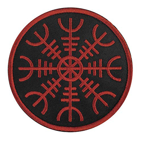 LEGEEON Aegishjalmr Viking Helm of Awe Terror Protection Norse Rune Morale Sew Iron on Patch LEGEEON Aegishjalmr Viking Helm of Awe Terror Protection Norse Rune Morale Sew Iron on Patch
