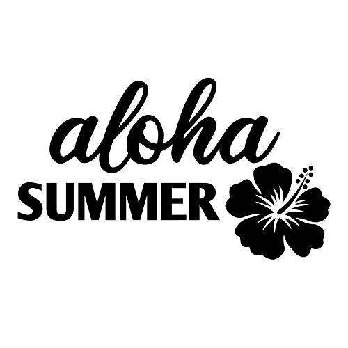 Aloha Summer Hibiscus NOK Decal Vinyl Sticker Cars Trucks Vans Walls LaptopBlack5_5 x 4_0 inNOK411 Aloha Summer Hibiscus NOK Decal Vinyl Sticker Cars Trucks Vans Walls LaptopBlack5_5 x 4_0 inNOK411