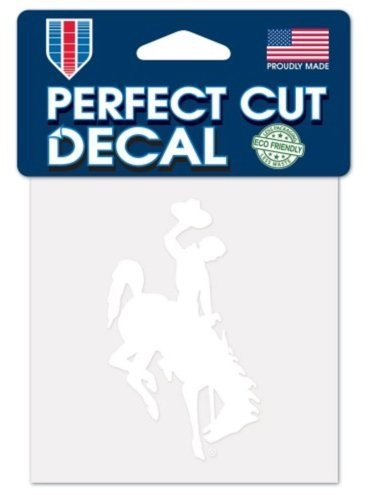 Wincraft NCAA University of Wyoming Cowboys Logo 4 x 4 inch Outdoor White Decal