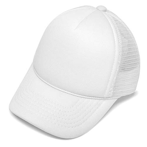 DALIX Infant Trucker Hat Baby Cap Tiny Extra Small Girls Boys in White